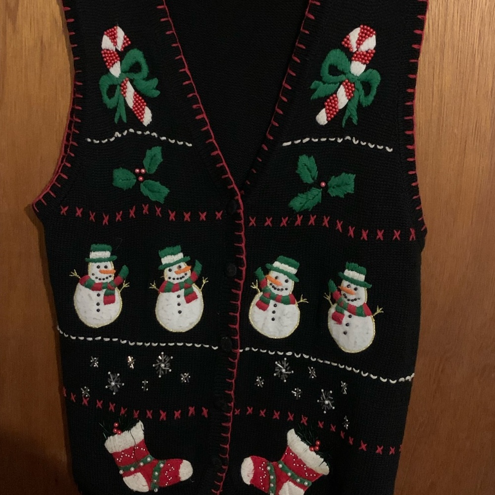 Ship n shore Christmas knitted sweater vest